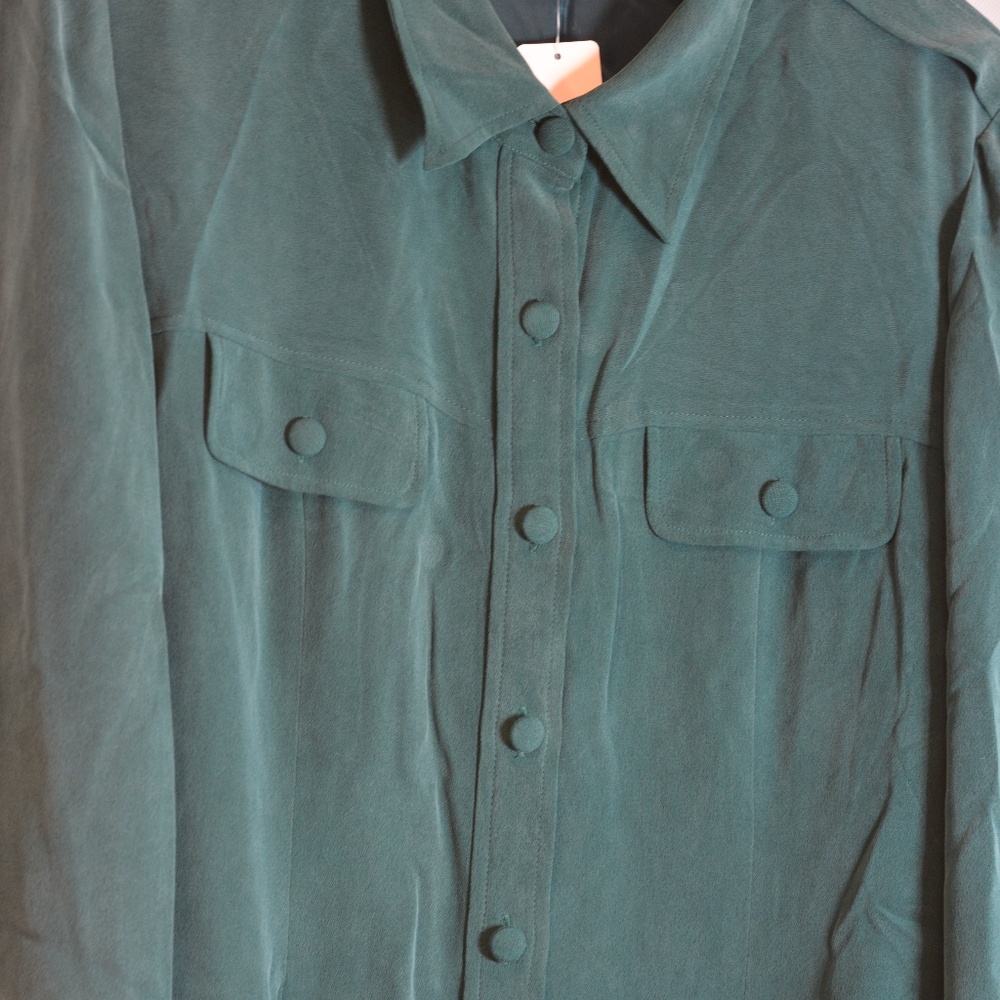 100% Silk lined Shirt Dress Spenser Jeremy SZ 14 # B-30